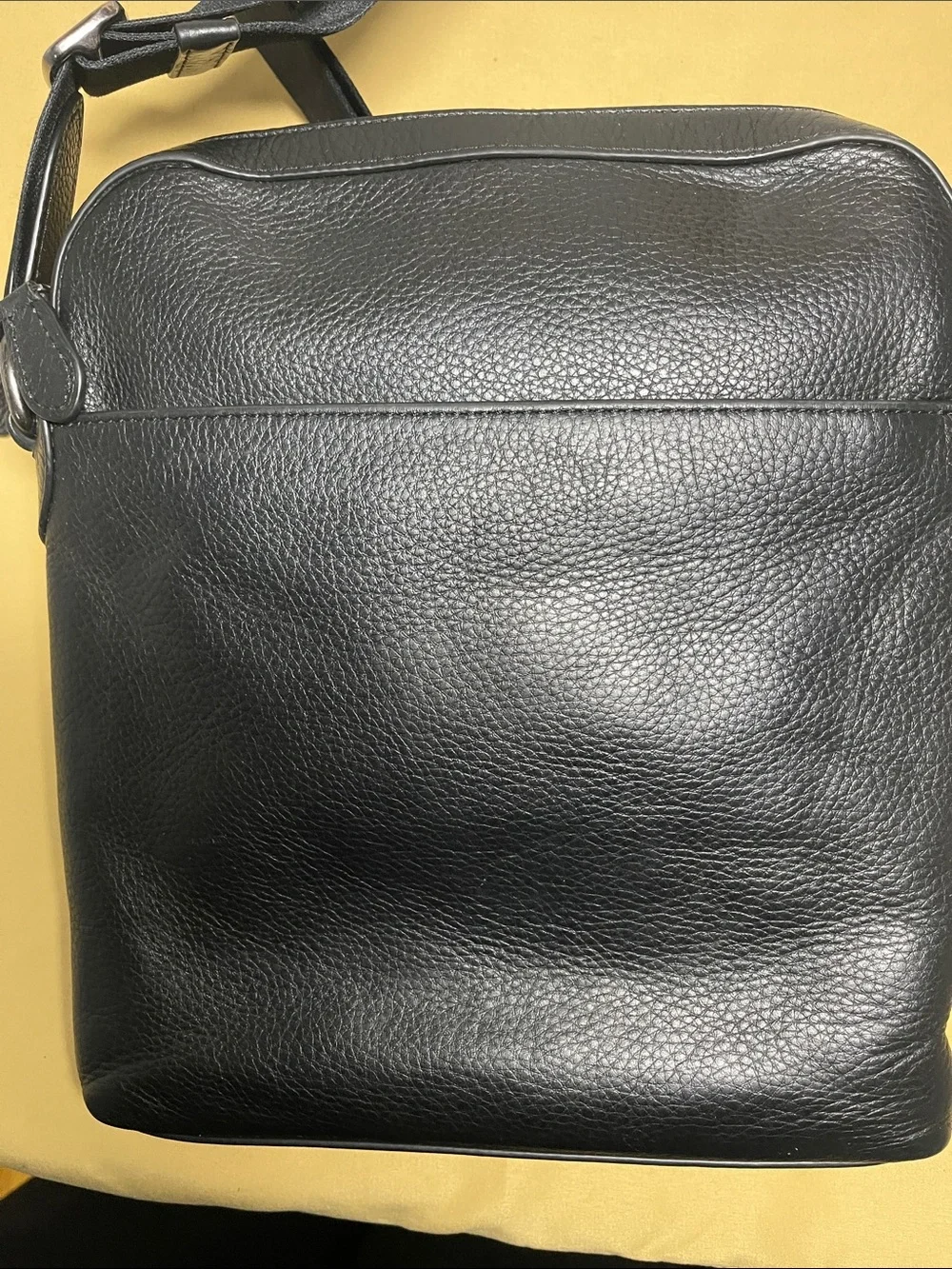Coach Men’s Houston Black Pebbled Leather Flight Crossbody Bag - Picture 5 of 16